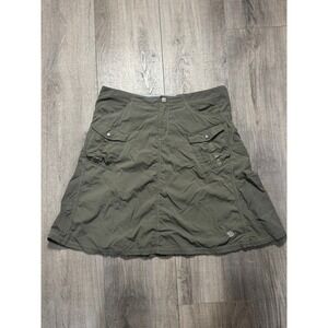 Mountain Hardwear Womens Olive Green Cargo Hiking Skirt Size 10